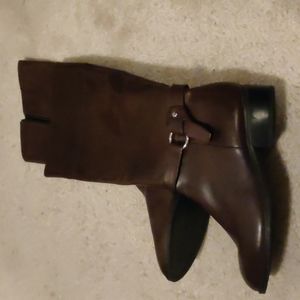 New! Ralph Lauren Brown  leather tall boots sz 8.5